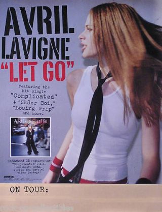 Avril Lavigne 2002 Let Go Tour Promo Poster