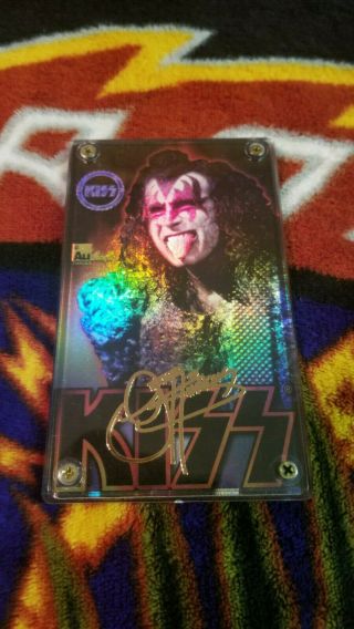 Kiss Limited Signature Prism Card,  Gene Simmons,  Numbered 3670