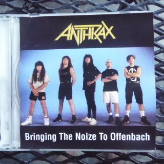 Anthrax " Bringing The Noize To Offenbach " Pro Sourced Silver Disc Cd - Oop/rare