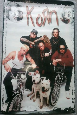 Rare Korn Group Bikes Poster From 1998 22 X 34.  5 Inches