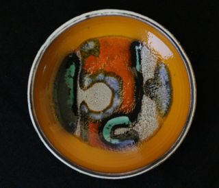 Carved Poole Pottery Art Bowl Signed By Patricia Wells (1959 - 1973) - Circa 1966 -