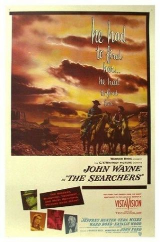 The Searchers Movie Poster - John Wayne Vintage 8