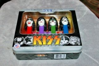 KISS LIMITED EDITION PEZ CANDY DISPENSER SET COLLECTOR TIN STORED 2012 5