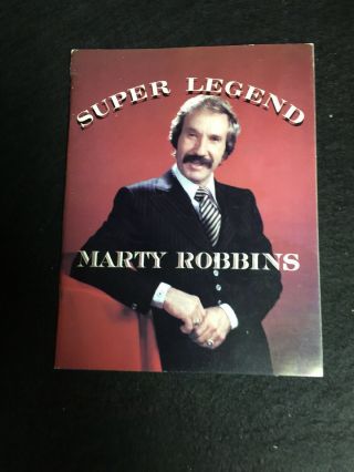 Vintage Marty Robbins Souvenir Program Concert Tour Book Photo Album & Poster D2