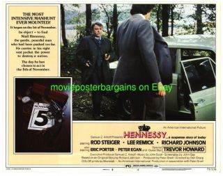 HENNESSY LOBBY CARD size 11x14 Inch MOVIE POSTER 2 Card ' s ROD STEIGER 1975 2