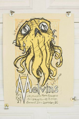 Melvins Screen Printed Show Poster 34/154 Brian Mercer Sludge Metal Big Business