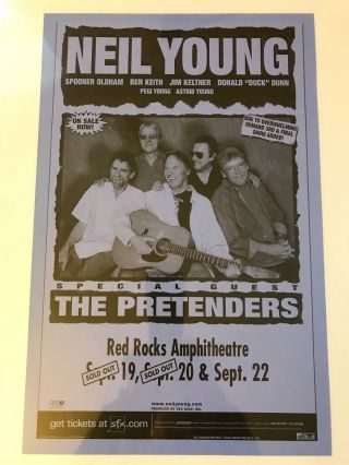 Neil Young And Pretenders Concert Print Poster