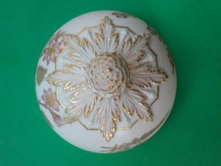c.  1890 Royal Worcester Floral Covered Cheese Dish Bowl with Drainer 1393 2