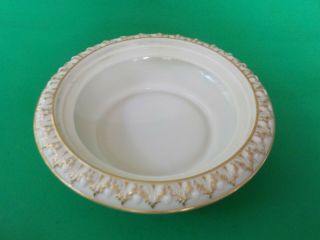 c.  1890 Royal Worcester Floral Covered Cheese Dish Bowl with Drainer 1393 6