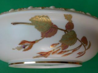 c.  1890 Royal Worcester Floral Covered Cheese Dish Bowl with Drainer 1393 7