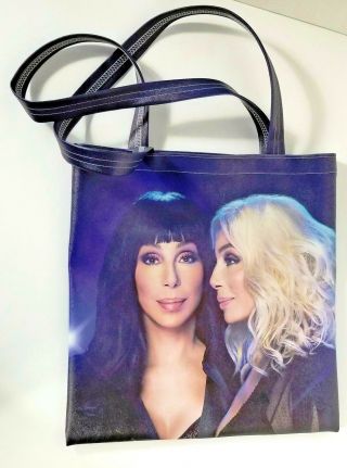 Cher 2019 " Here We Go Again Tour " Vinyl Commemorative Tote Bag Euc