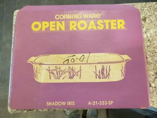 Vintage Corning Ware Shadow Iris 4 Qt.  Open Roaster A - 21 - 333 - Sp
