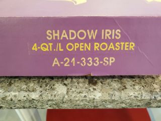 Vintage Corning Ware Shadow Iris 4 QT.  Open Roaster A - 21 - 333 - SP 7