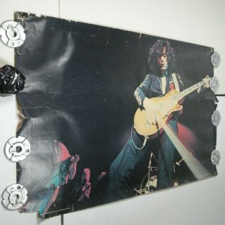 Rare Vintage 1973 Led Zeppelin Jimmy Page Poster