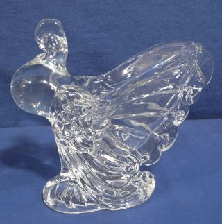 Vintage Heisey Crystal Glass Chanticleer Rooster Vase 6 - 1/4 " Tall