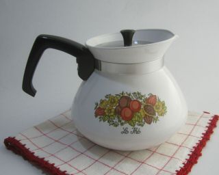 Vintage Corning Ware SPICE O ' (Of) LIFE Teapot 6 Cup Tea Pot Kettle P - 104 Le Thé 2