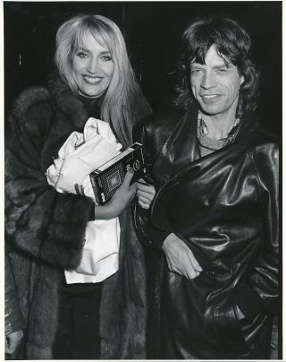 Mick Jagger Jerry Hall Candid York City Vintage 1986 Press Photo