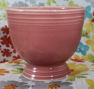 Vintage Hlc Fiesta Ware Egg Cup In Rose Pink Fiestaware