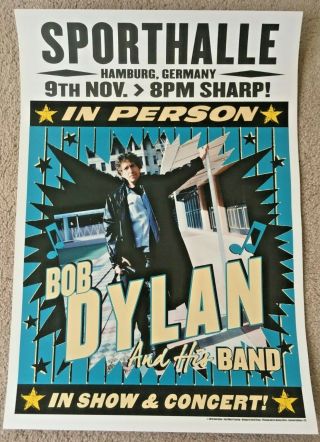 Bob Dylan Concert Poster Sporthalle,  Hamburg 11/9/2015