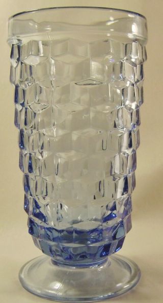 4 - 6 " Blue American Fostoria Footed Colony Whitehall Ice Tea Water Tumblers