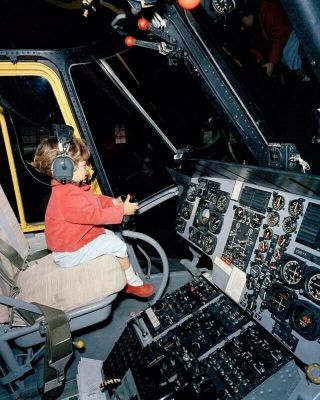 John F Kennedy Jr Sits In The Pilots Seat 8x10 Photo Print 3199 - Jfk