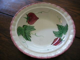 Blue Ridge Covered Dish Wild Strawberry (?vegetable,  fruit,  salad bowl with lid) 4