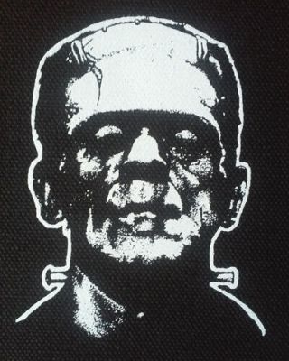 Frankenstein Patch Canvas Screen Print Horror - Boris Karloff Universal Monsters