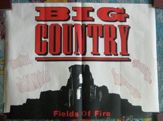 Big Country Fields Of Fire Vintage 1983 Poster Large The Crossing