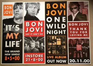 4 X Bon Jovi Pole Posters 2000