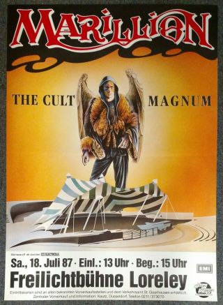 Marillion Live From The Lorely 1987 German Tour Poster