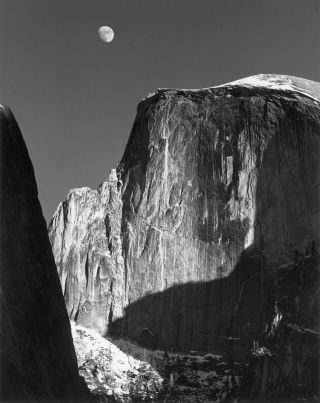 Ansel Adams Moon Over Half Dome 1960 8x10 Picture Celebrity Print