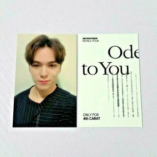 Seventeen Ode To You Concert Official Fanclub Carat Zone Photo Card Vernon