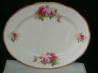 American Beauty Royal Albert China 12 3/4 " Oval Meat Serving Platter Tray