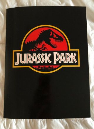 Jurassic Park 1992 Vtg Movie Promo Kit Folder Spielberg Dinosaur Universal Film