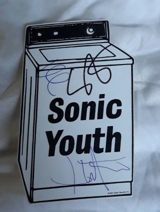 Sonic Youth.  Signed Washing Machine Sticker