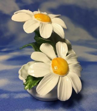 HTF Radnor Bone China 3 Daisy Flowers in Pot Figurine ENGLAND EVC 8