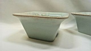 Signature Stoneware Countryside Fruit Bowls x2 Light Green/Blue Brown Accents 2