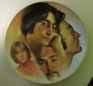 A Commemorative To John Lennon Limited Edition 10 " Plate By Cassidy J.  Alexander