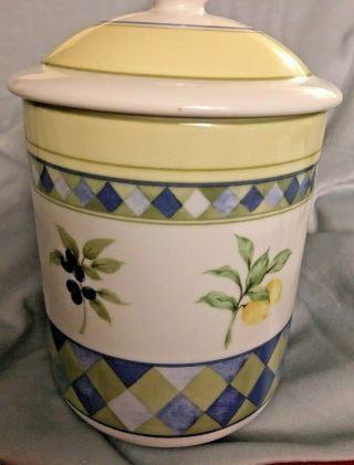 Royal Doulton Carmina Canister With Tags Medium Size 71/2 Inches