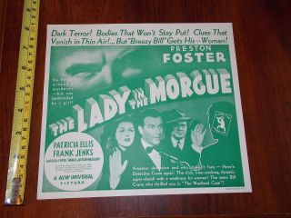 Preston Foster The Lady In The Morgue Patricia Ellis Frank Jenks Herald Rare Old