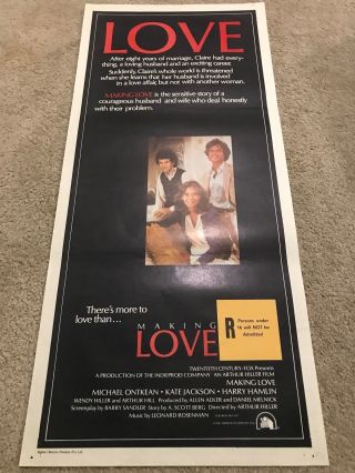 Daybill Poster 13x30: Making Love (1982) Michael Ontkean,  Kate Jackson