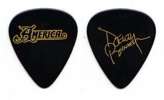 America Dewey Bunnell Signature Black Guitar Pick - 2012 Tour