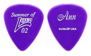 Heart Ann Wilson Signature Purple Guitar Pick - 2002 Summer Of Love Tour