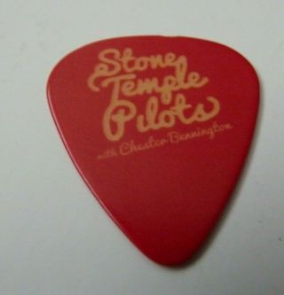 Stone Temple Pilots W/ Chester Bennington Red Tour Issued Guitar Pick