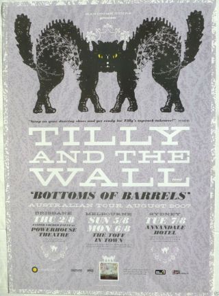 Tilly And The Wall 2007 Australian Concert Tour Poster - Indie Pop Music