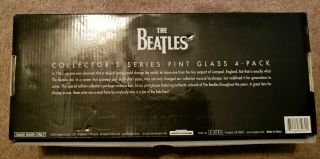 The Beatles Special Edition Collector ' s Series Pint Glass 4 - Pack Record Cove 3