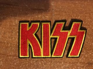 Kiss Logo Rock N Roll Heavy Metal Music Band Jacket Shirt Patch Embroidered 3.  5 "