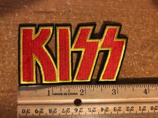 KISS Logo Rock n Roll Heavy Metal Music Band Jacket shirt Patch embroidered 3.  5 