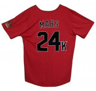 Bruno Mars 24k Magic World Tour Xl Baseball Jersey Hooligans Red