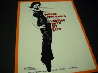 Dionne Warwick Rare Preserved 1965 Promo Poster Ad Very Quietly Check The Charts